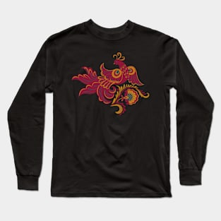 Phoenix bird pattern Long Sleeve T-Shirt